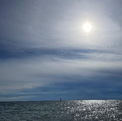 Waves on a shingle beach, St Leonards-on-Sea, UK, late September 2025 – by Eleanor McDowall