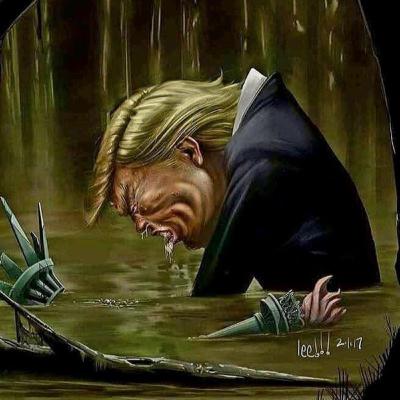 Trump takes a swim in the SWAMP