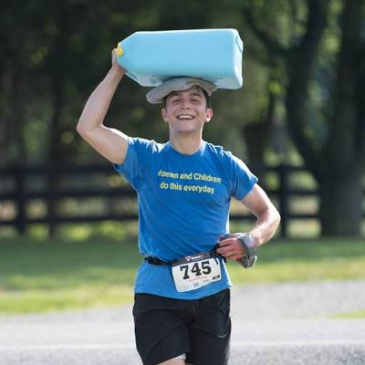 James Leitner - 2 Weeks-14 Marathons-45lbs of Water