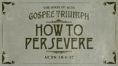 How to Persevere (Audio)