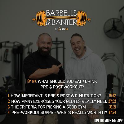Ep 187 - What should you eat / drink, pre & post workout?