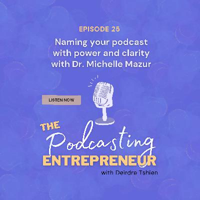 Naming your podcast with power and clarity with Dr. Michelle Mazur