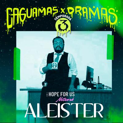 Caguameando con Aleister.