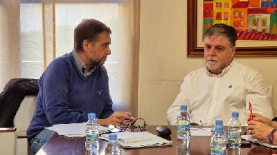 Fulgencio Cerdán, alcalde de Villena, tras la reunión sobre transportes e infraestructuras