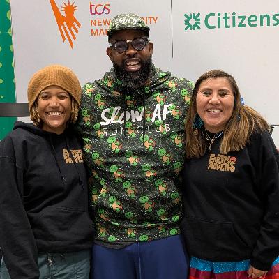 Live NYC Marathon, Martinus Evans of Slow AF Run Club, with Alison Mariella Désir & Verna NezBegay Volker