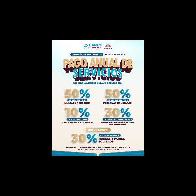 💧 OFRECE CAPAM DESCUENTOS EN PAGO DE AGUA PARA GRUPOS VULNERABLES 💦🤝