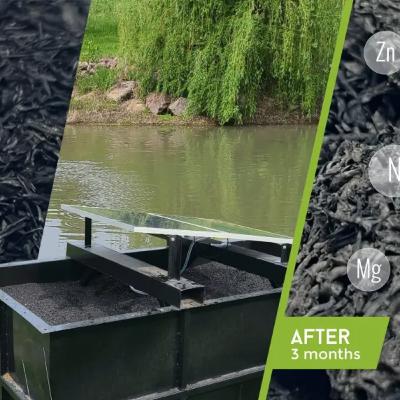 “Charged-up” Biochar from ARTi’s Solar Powered Water “BioFilter”