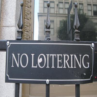 Loitering in public space