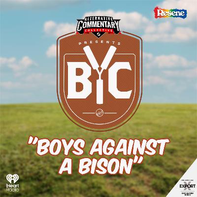 "Boys Against A Bison"