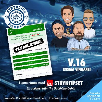 Stryktipset v.16 - Ensam Vinnare!