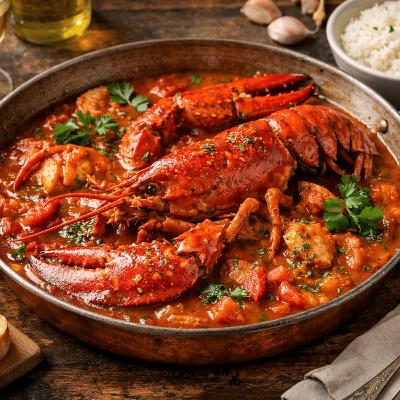 Bogavante en salsa americana. Mariscos Capitulo 3