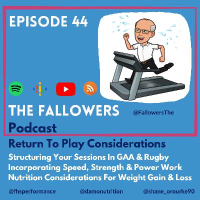 Ep 44 - Return To Play Considerations. Session Structure. Incorporating Speed, Strength & Power. Nutrition Strategies & Suggestions