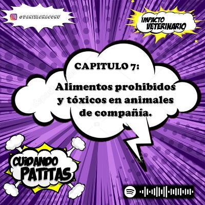 Capítulo 7. Cuidando Patitas - Alimentos prohibidos y tóxicos en animales de compañía.