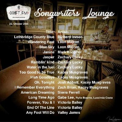 Songwriters Lounge vom 22. Oktober 2025