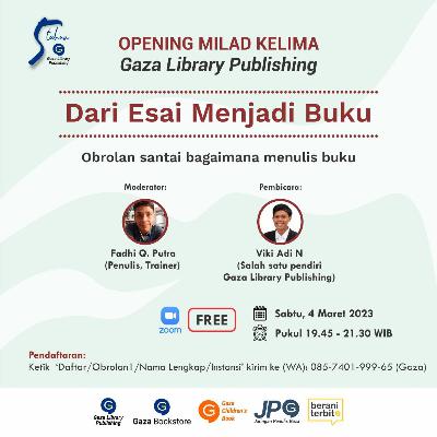 Bincang Nulis Bareng Batch 4 (Part 2) - Dari Esai Menjadi Buku - Viki Adi Nugroho