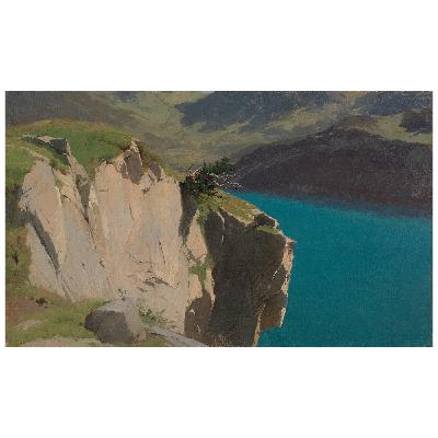 Alexandre Calame, Cliffs near Seelisberg, 1861 Alexandre Calame, Cliffs near Seelisberg, 1861