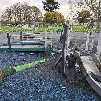 Kilmore West playground was burnt out last night Kilmore West playground was burnt out last night