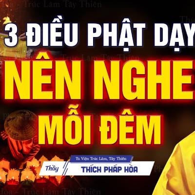 Mỗi đêm phát tâm Nghe 3 Điều Phật Dạy phước báu rất lớn cho gia chủ - Thầy Pháp Hòa