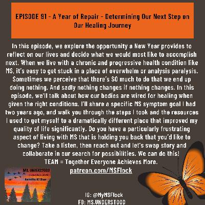 EPISODE 91 - A Year of Repair - Determining Our Next Step on Our Healing Journey