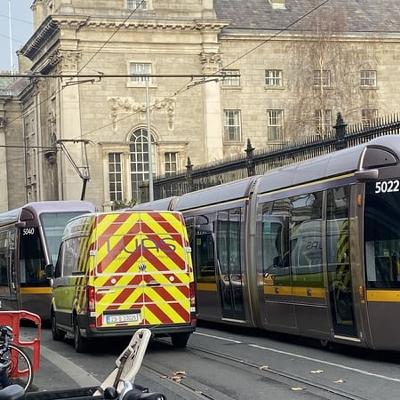 Dublin's Green line Luas down during rush hour Dublin's Green line Luas down during rush hour