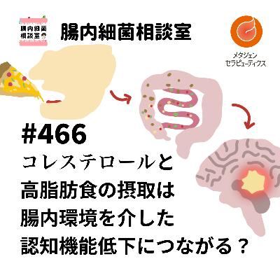 #466 コレステロールと高脂肪食の摂取は腸内環境を介した認知機能低下につながる? #466 コレステロールと高脂肪食の摂取は腸内環境を介した認知機能低下につながる?