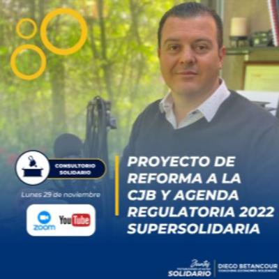 Consultorio Solidario | 29 de noviembre | Proyecto de reforma CBJ | Agenda Regulatoria S.E.S. 2022