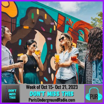 Week of October 15 - October 21, 2023 Week of October 15 - October 21, 2023