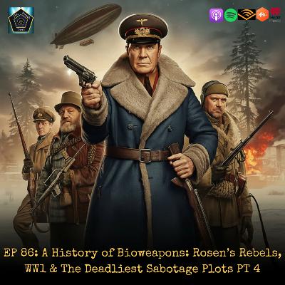 EP 86: A History of Bioweapons: Rosen’s Rebels, WW1 & The Deadliest Sabotage Plots PT 4 EP 86: A History of Bioweapons: Rosen’s Rebels, WW1 & The Deadliest Sabotage Plots PT 4