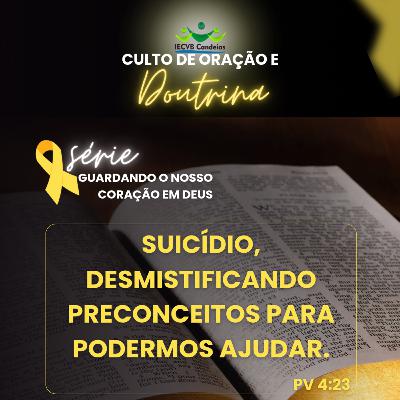 Suícidio, desmistificando preconceitos para podermos ajudar. Pv 4:23 Suícidio, desmistificando preconceitos para podermos ajudar. Pv 4:23
