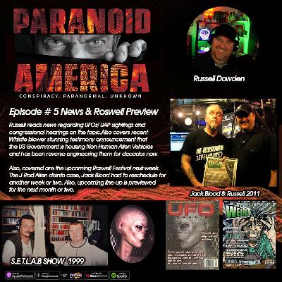 Paranoid America - News, UAPs, Roswell, J-Rod Paranoid America - News, UAPs, Roswell, J-Rod