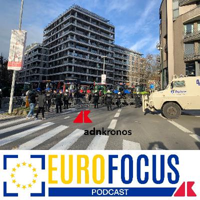 Gli agricoltori protestano a Bruxelles contro l’accordo Mercosur