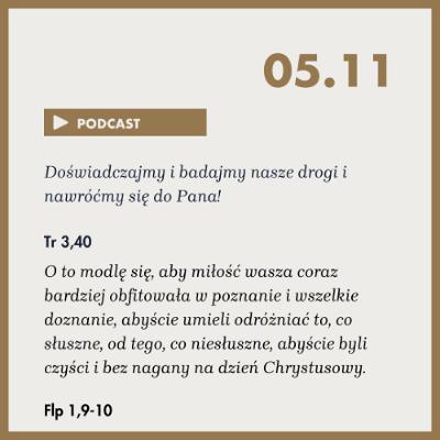 Rozważania na dzień 5 listopada 2025r Rozważania na dzień 5 listopada 2025r