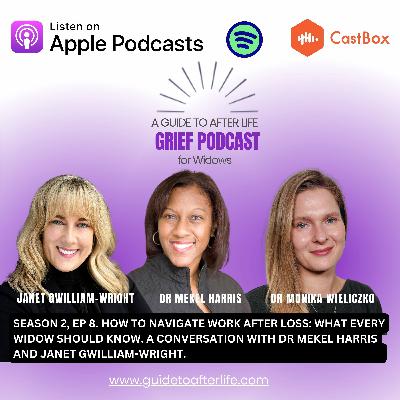 Season 2, Ep 8. How to Navigate Work After Loss: What Every Widow Should Know. A Conversation with Dr Mekel Harris and Janet Gwilliam-Wright.