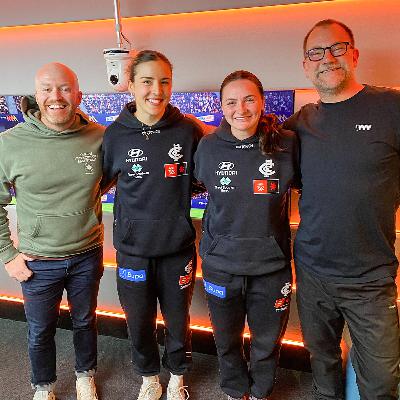 Carlton AFLW Stars Erone Fitzpatrick and Dayna Finn