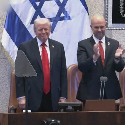 Donald Trump receives standing ovation at Israeli parliament