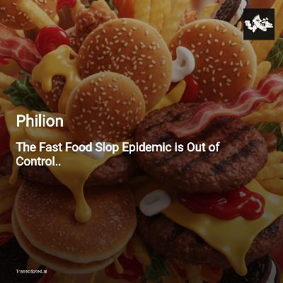 Philion: The Fast-Food Slop Test — Flavor, Regret, and the Calorie Price Philion: The Fast-Food Slop Test — Flavor, Regret, and the Calorie Price