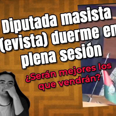 Diputada dormida en plena sesión Diputada dormida en plena sesión