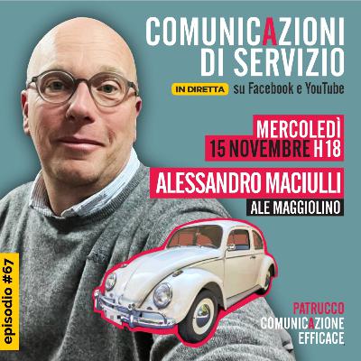 Comunicazioni di Servizio del 15/11/2023: ospite Alessandro Maciulli (Ale Maggiolino)