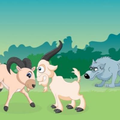 लड़ती बकरियां और सियार (Fighting Goats And The Jackal) लड़ती बकरियां और सियार (Fighting Goats And The Jackal)