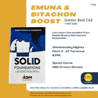 Emuna & Bitachon Book Club - Part 3