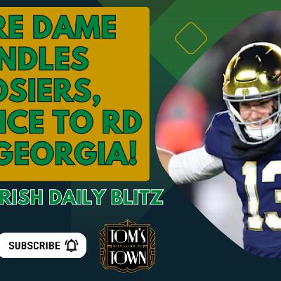 Notre Dame Handles Hoosiers, Advances to Rd. 2 vs. Georgia in CFP Notre Dame Handles Hoosiers, Advances to Rd. 2 vs. Georgia in CFP