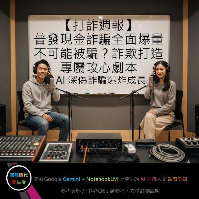 EP.202 [ Podcast ] 【打詐週報】普發現金詐騙全面爆量 / 不可能被騙？ 詐欺打造專屬攻心劇本 / AI 深偽詐騙爆炸成長
