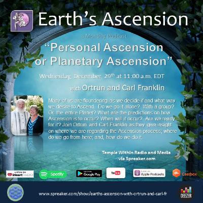 Planetary Ascension and Personal Ascension