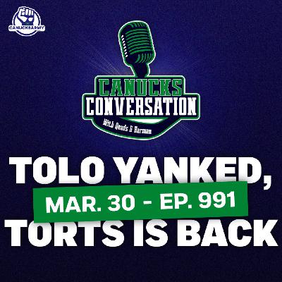 Mar. 30: Tolopilo yanked, Torts is back, & Cootes cruising in playoffs (ep. 991) Mar. 30: Tolopilo yanked, Torts is back, & Cootes cruising in playoffs (ep. 991)