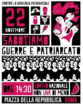 NUDM: il 22 novembre in piazza contro la violenza patriarcale
