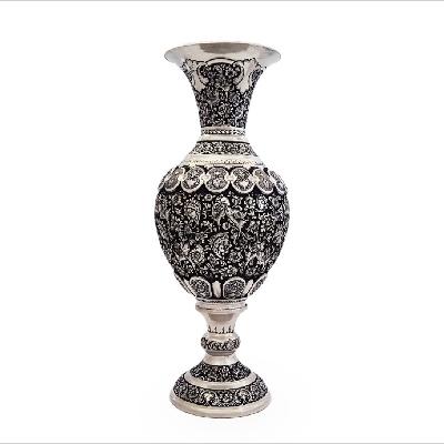 گلدان قلمزنی اعلا طرح لاله - تلفن 09019277512