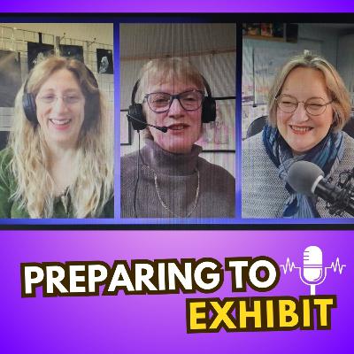 Preparing to Exhibit - Debbie Chatfield with Guests Claire Valentine and Sue Chatterton (020)