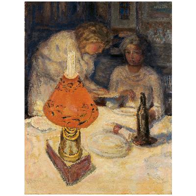 Pierre Bonnard, L’abat-jour orangé, 1908