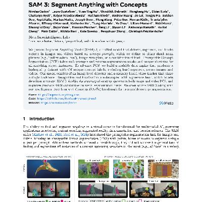 【第482期】SAM3:Segment Anything with Concepts 【第482期】SAM3:Segment Anything with Concepts