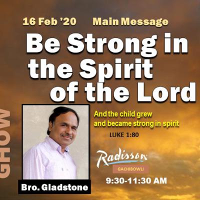 Be Strong in the Spirit of the Lord - English to Telugu Translation Be Strong in the Spirit of the Lord - English to Telugu Translation